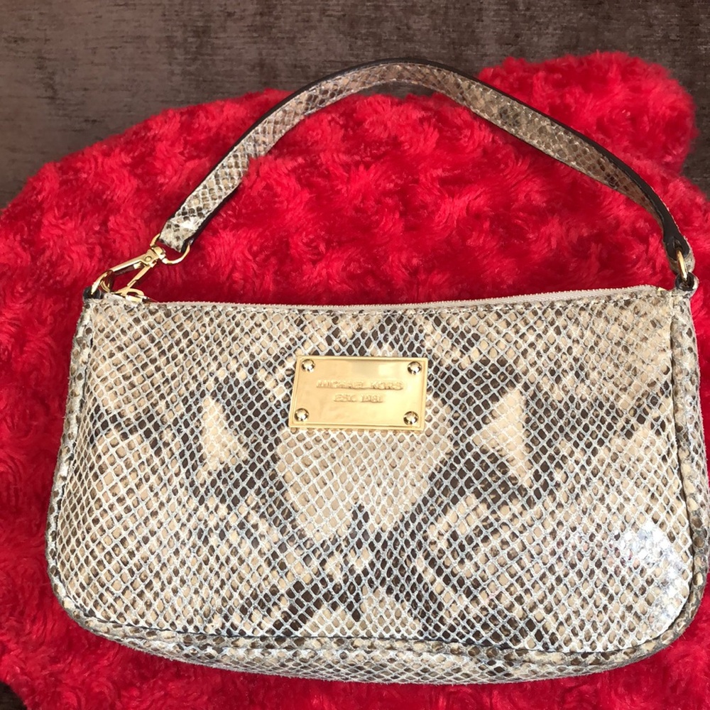 Snake skin embossed Michael Kors small bag
